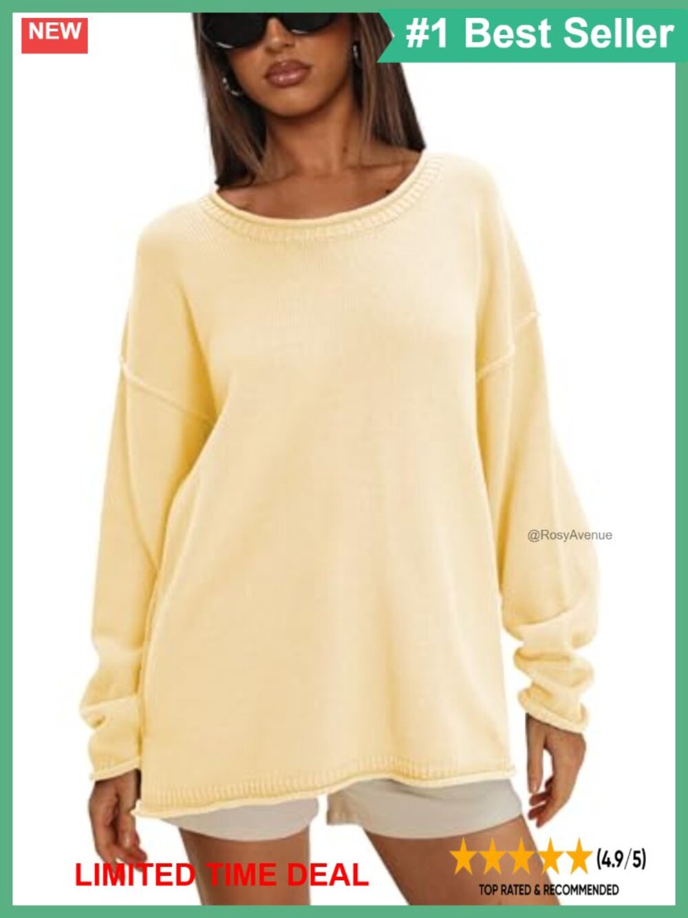 Oversized Roll Neck Sweater Loose Long Sleeve Side Split Knit Pullover